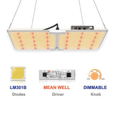 ELITE QUANTUM LED Grow Light Full Spectrum Veg Flowering Dimmable 2.7 umol/j